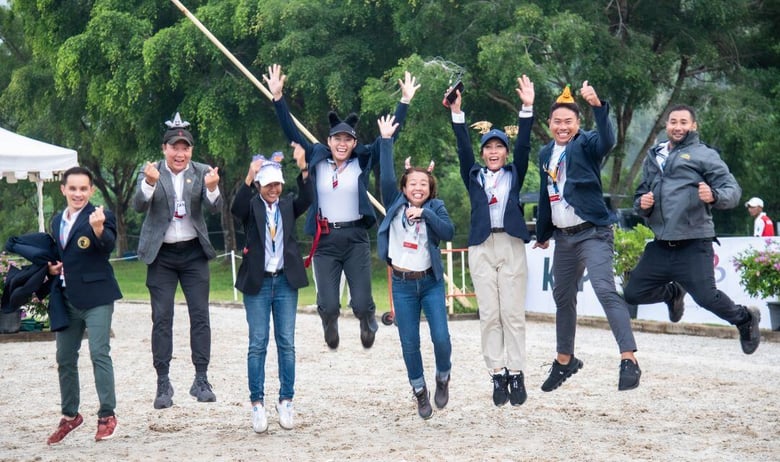 06 Shirley and her team of enthusiastic technical officials at the Trot Around International Horse Show in 2024