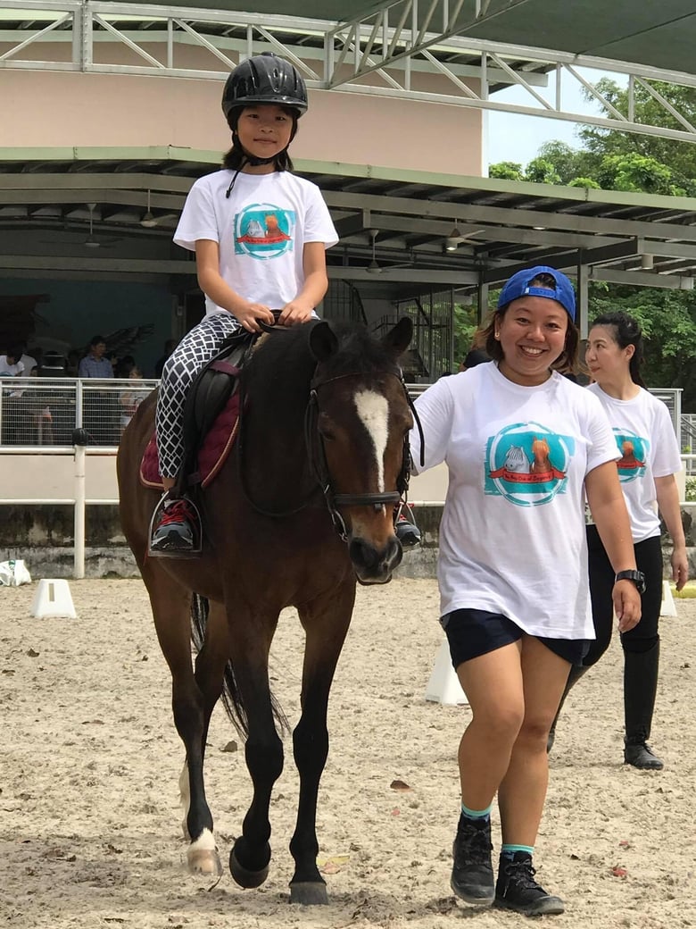 10 Shirley volunteering with the Pony Club of Singapore at their Gymkhana Event