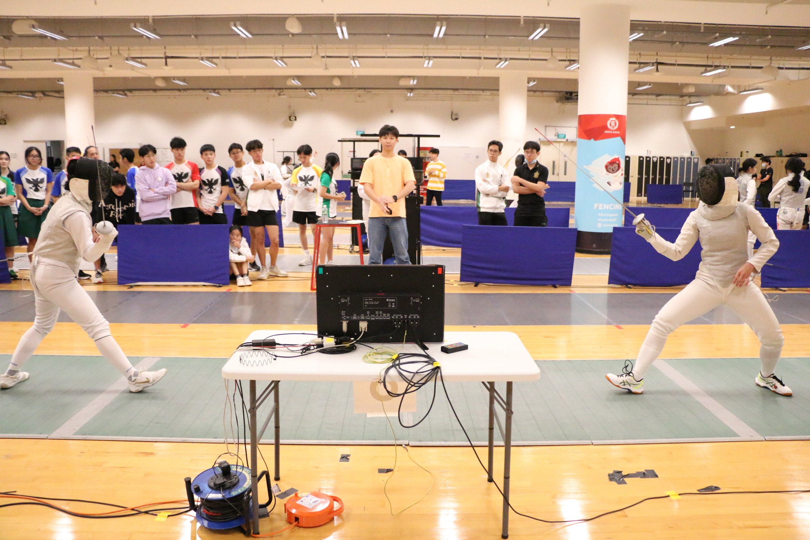 2023-04-20_NSG Fencing Womens Foil Div A_Photo by Anbumani(8)_LIU JIAJIA vs KOH RACHEL RUI JIE (Elimination)