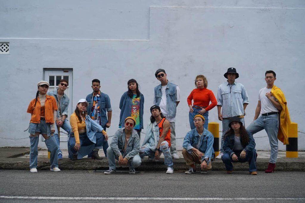 Dancers posing for a group shot