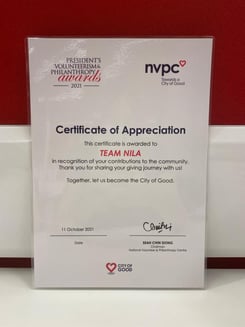 NVPC - Certificate of Appreciation