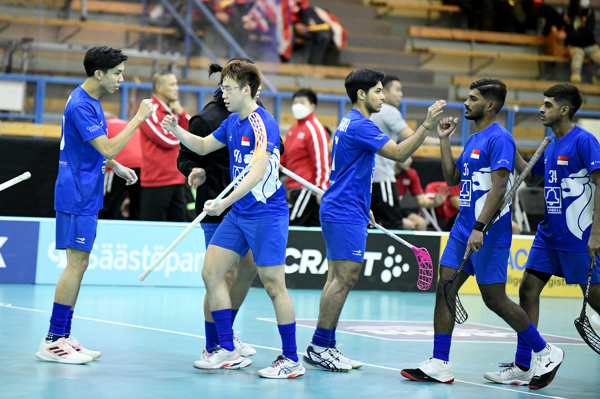 Team Singapore at the Mens World Floorball Championship last year_Photo credit to International Floorball Federation