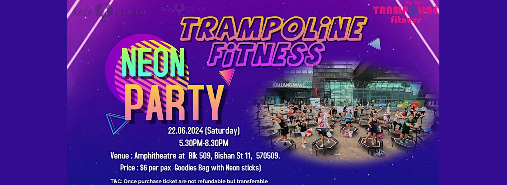 Trampoline Fitness Neon Party
