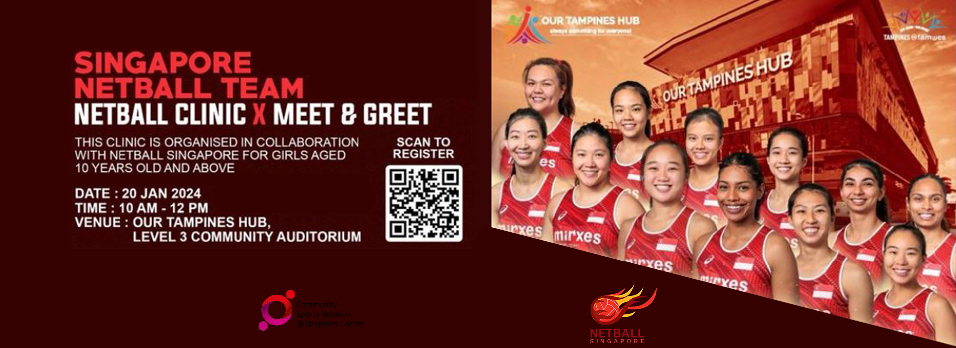 Singapore Netball Team - Netball Clinic X Meet & Greet